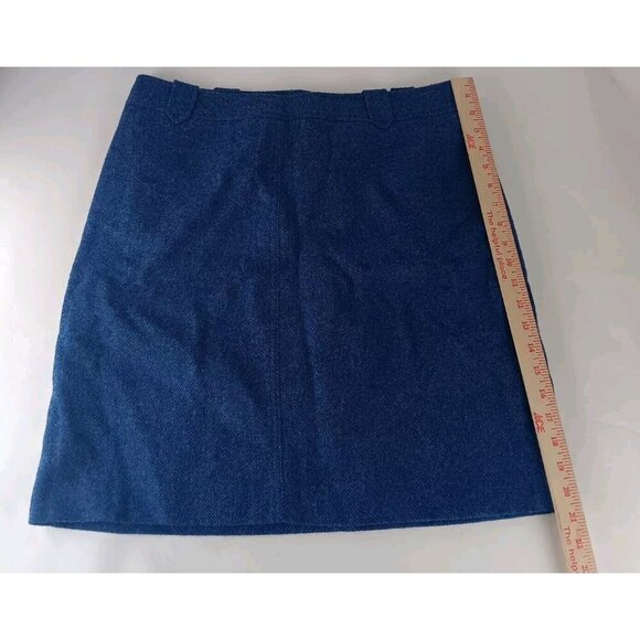 Talbots Skirt Womens Size 10 Pencil Straight Wool Blend Career Classic Zip Blue - Picture 4 of 6